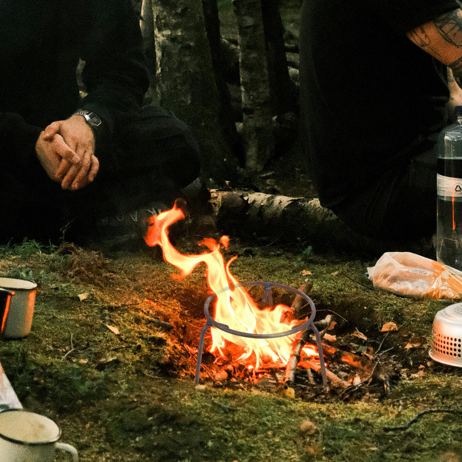 Camping Cooking Tripod - High Strength Rebar Tripod Pot Stand