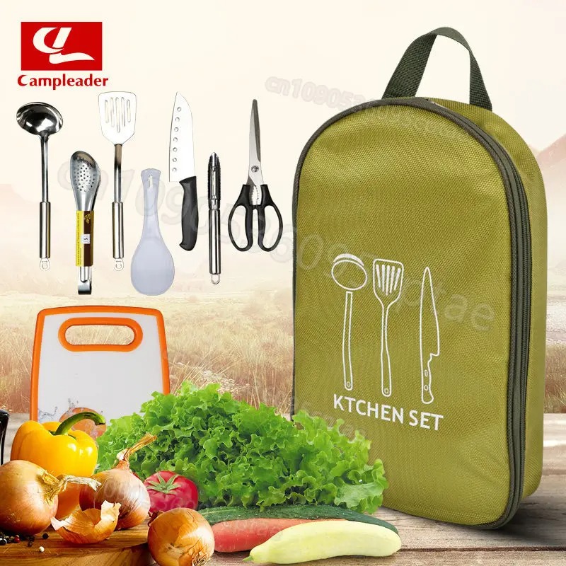 Camping Cooking Gear Set - Outdoor Cutlery Portable Set Cooking Knives