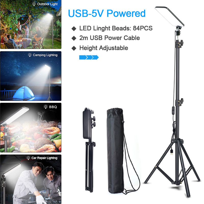 Camping Cooking Tripod - Portable Camping Light LED Selfie Light