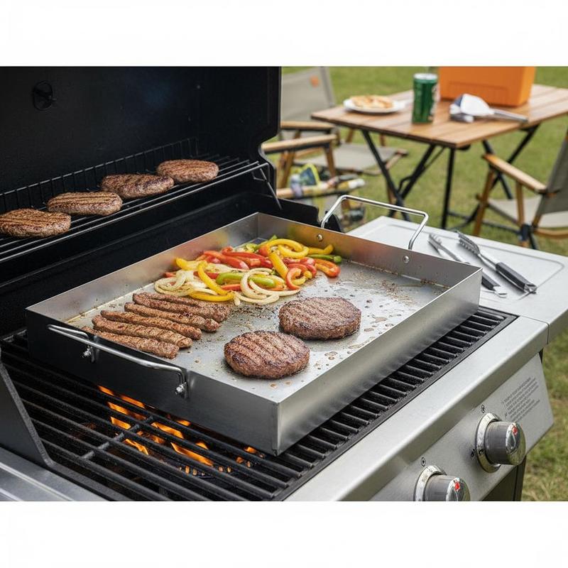 Camping Cooking Top - Free Shipping-Rectangular Flat Top Plate 17x13