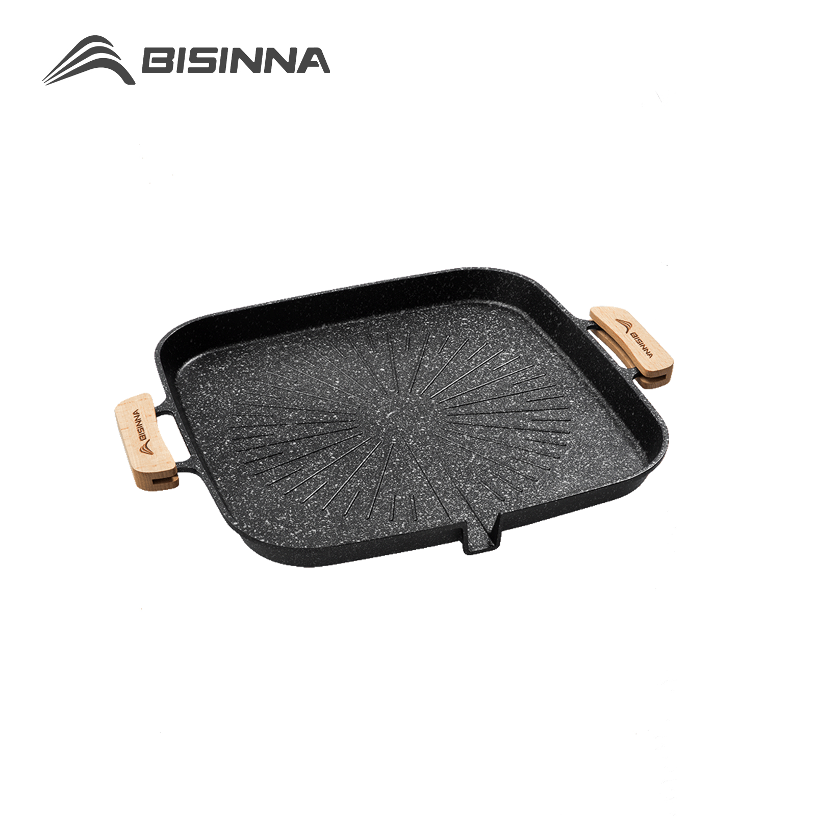 Camping Cooking Frying Pan - BISINNA Square BBQ Grill Pan Non