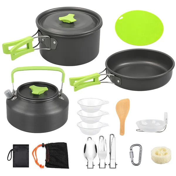 Camping Cooking Ware - 16pcs Camping Cooking Ware Set Camping
