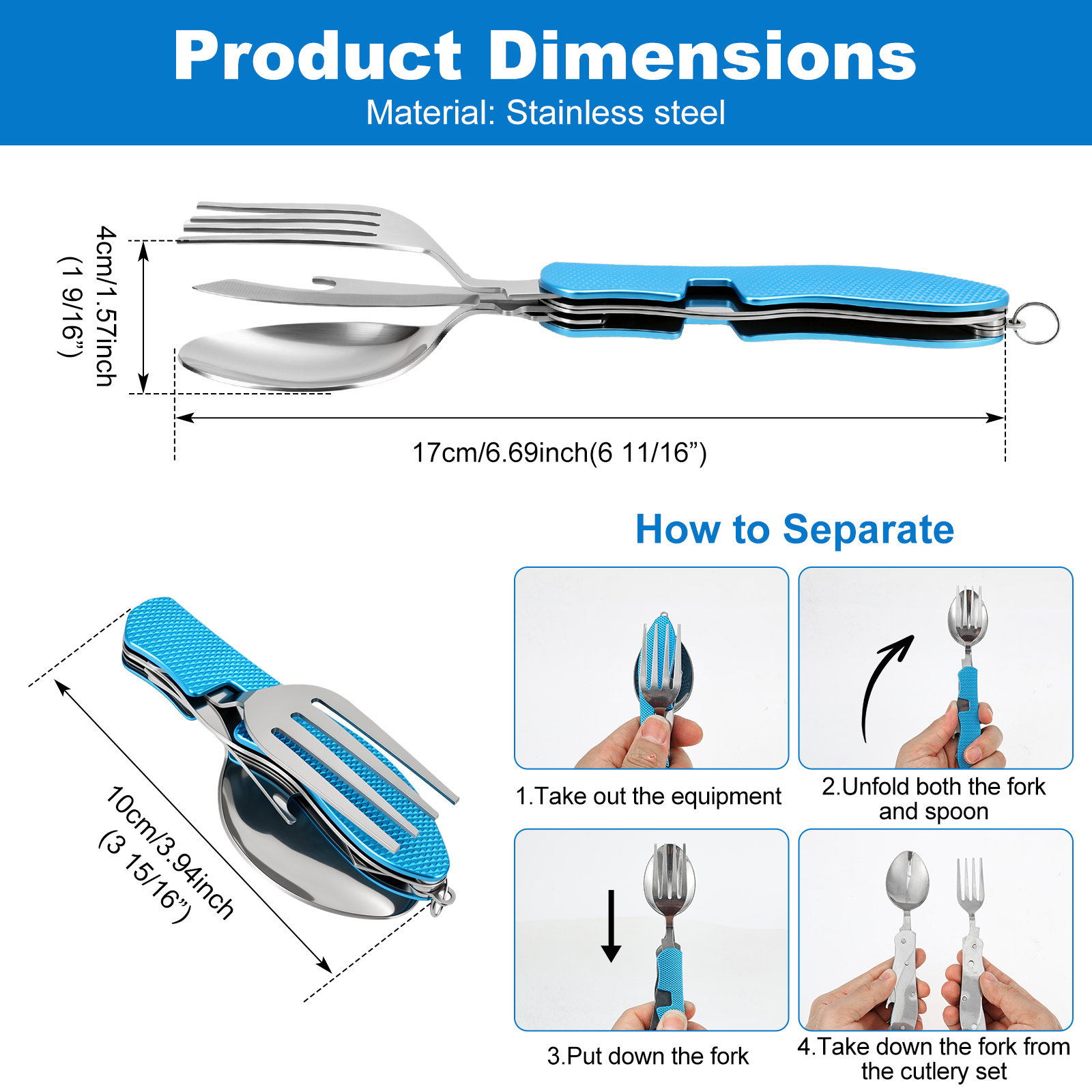 Multifunction 3 in 1 Camping U - огляд і ціна Camping Cooking Knife Set