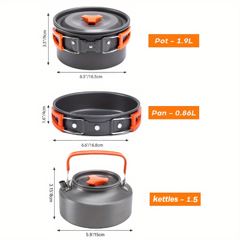 17pcs Camping Cookware Set, Po - огляд і ціна Camping Cooking Knife Set