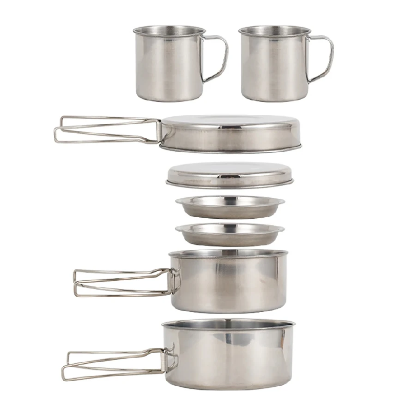 8pcs/Set Camping Cookware Mess - огляд і ціна Camping Cooking Gear Set