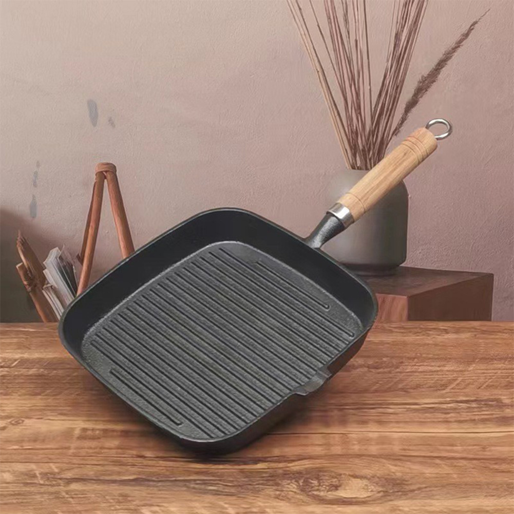 Cast Iron Skillet Steak Pan wi - огляд і ціна Camping Cooking Frying Pan