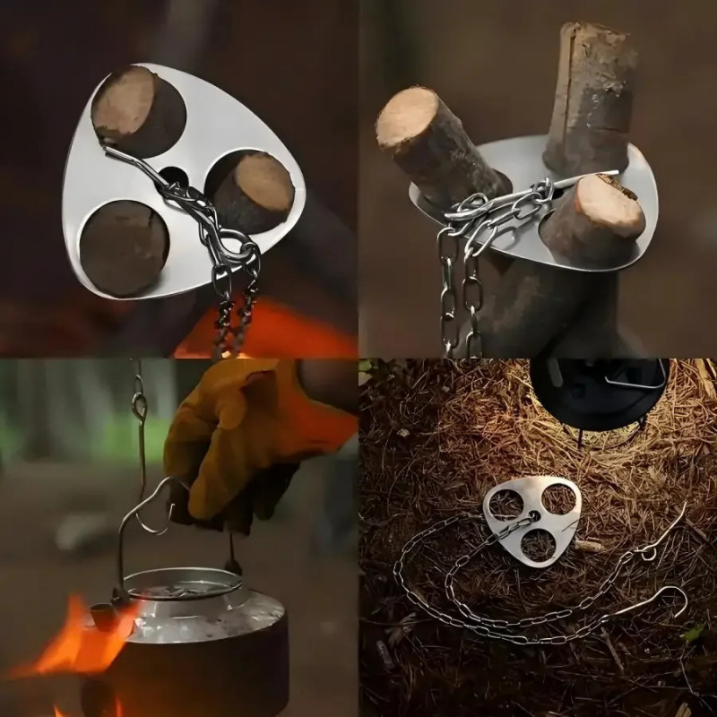 Camping Tripod Hanging Pot Bra - огляд і ціна Camping Cooking Tripod