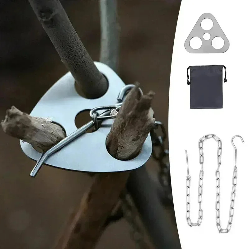 Camping Tripod Hanging Pot Bra - огляд і ціна Camping Cooking Tripod