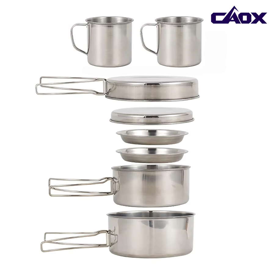 CAOX 8pcs/Set Camping Cookware - огляд і ціна Camping Cooking Pack