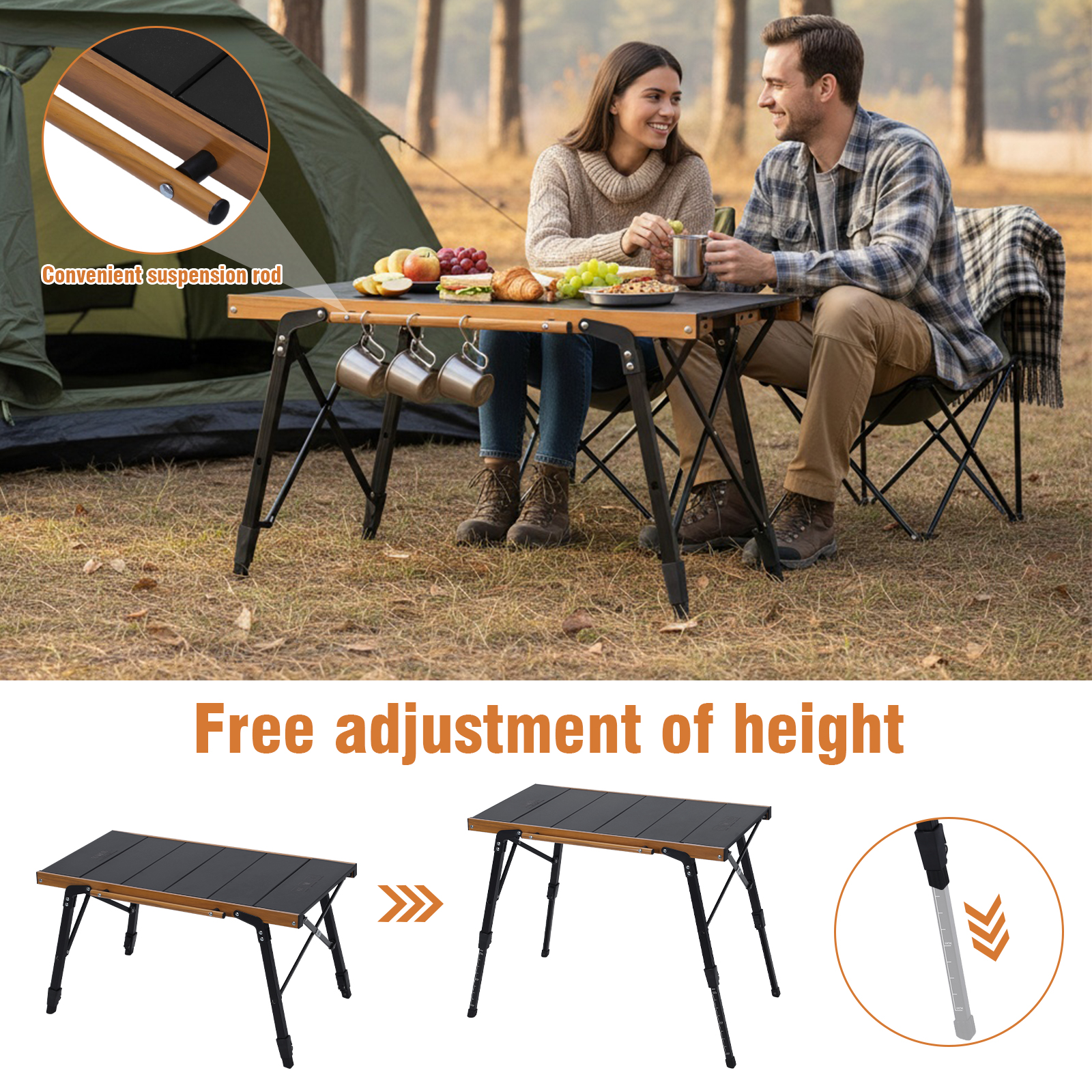 Portable Camping Table with St - огляд і ціна Camping Outdoor Cooking Table