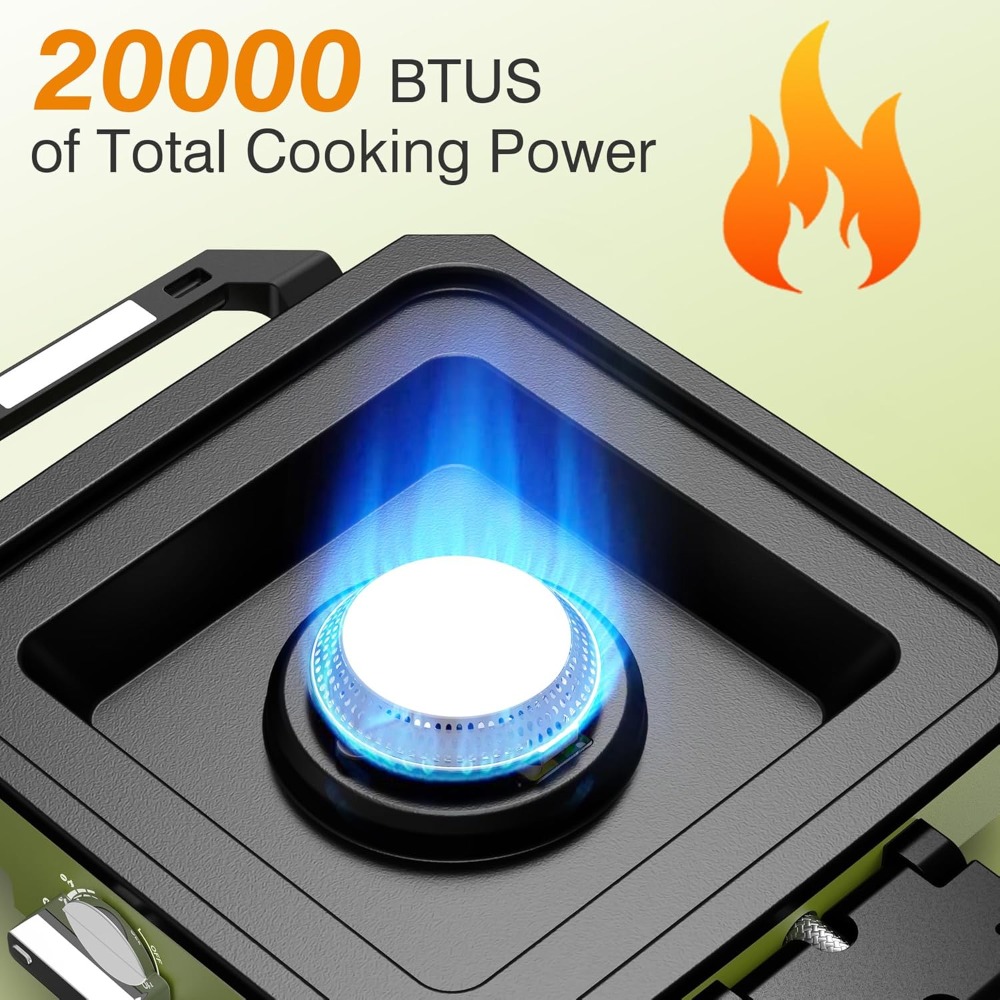 2 Burner Propane Camping Stove - огляд і ціна Camping Cooking Frying Pan