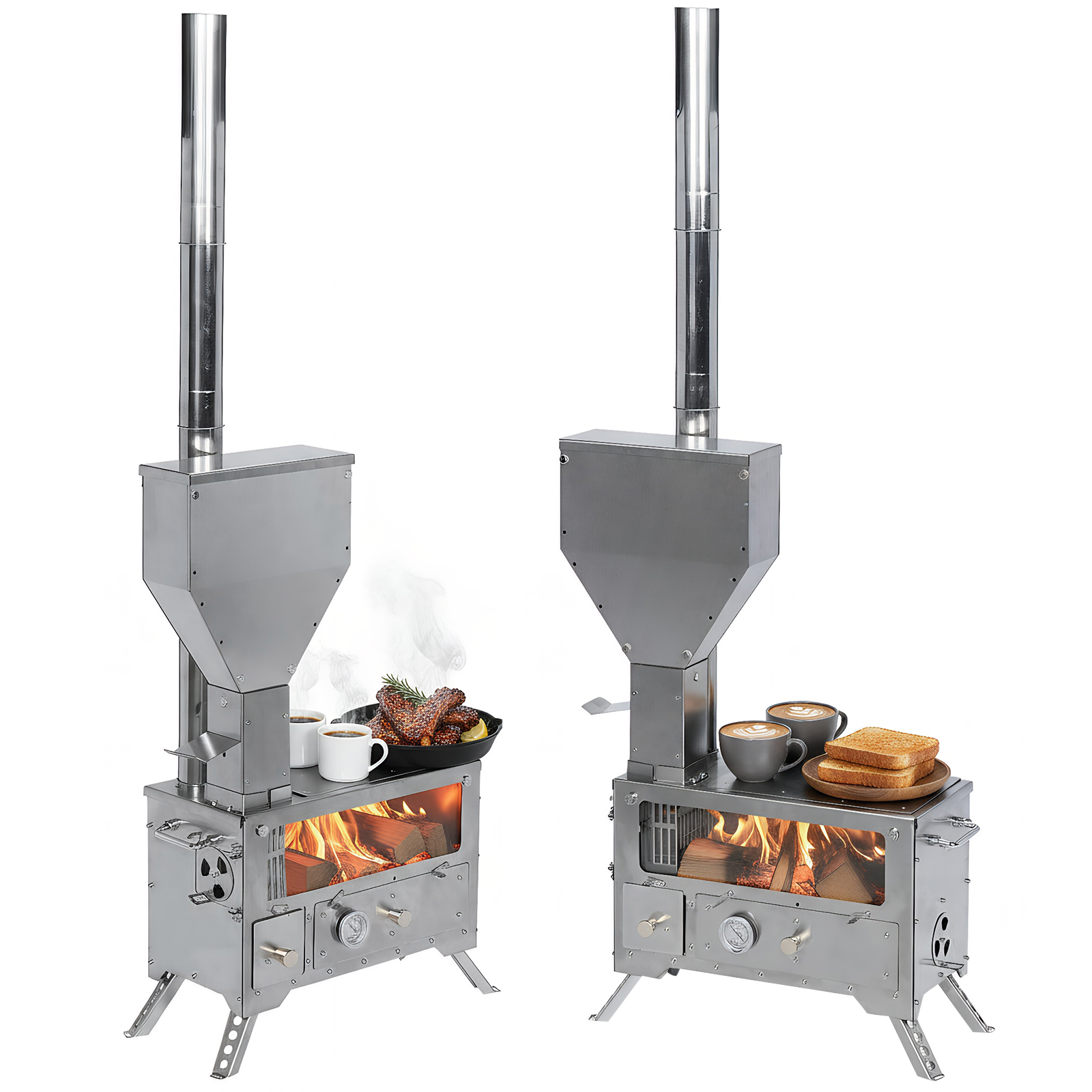 Portable Wood-Burning Camp Sto - огляд і ціна Camping Cooking