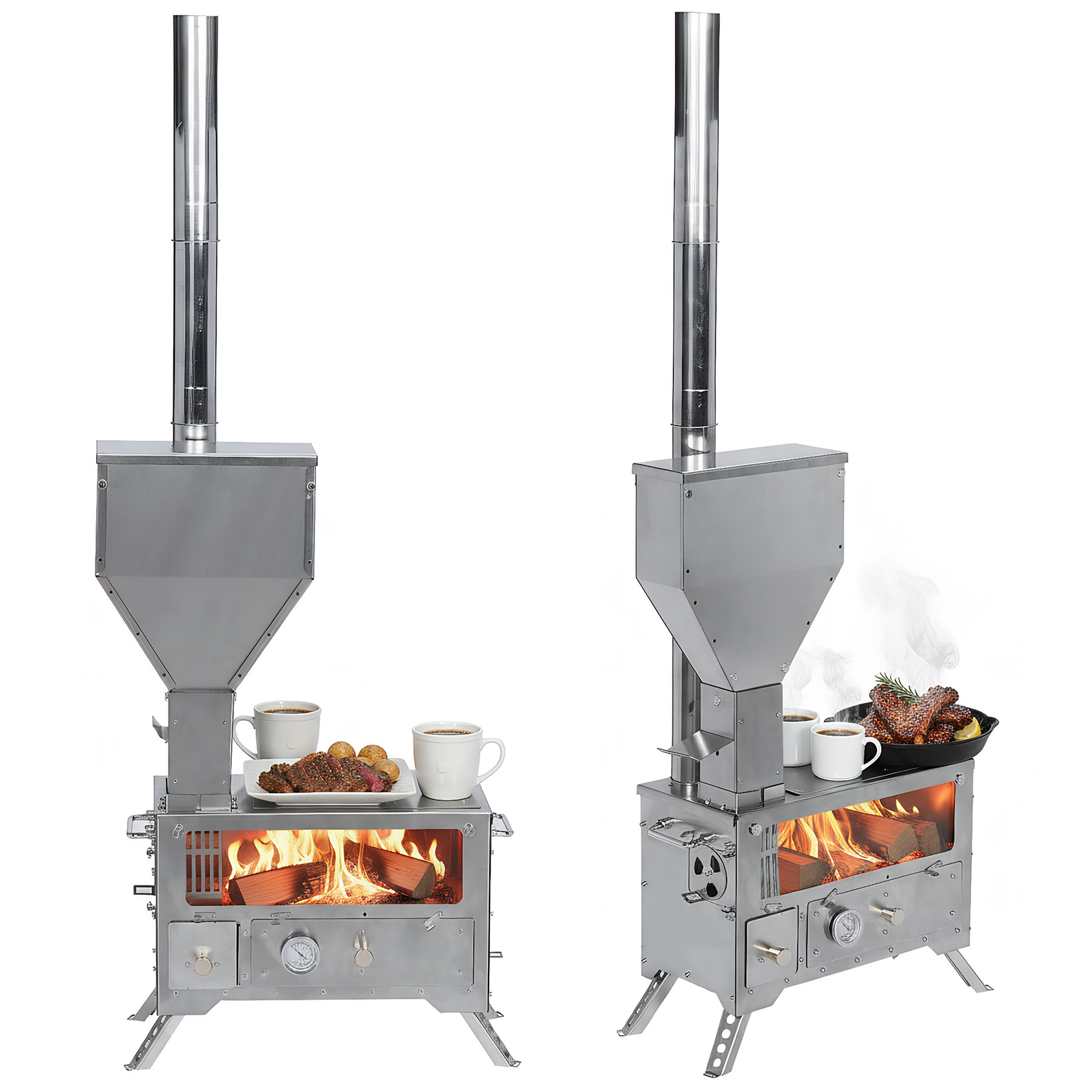 Portable Wood-Burning Camp Sto - огляд і ціна Camping Cooking