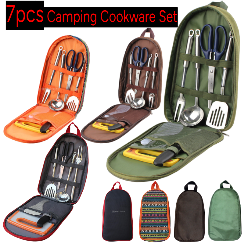 7pcs Camping Kitchen Utensil S - огляд і ціна Camping Cooking Pack