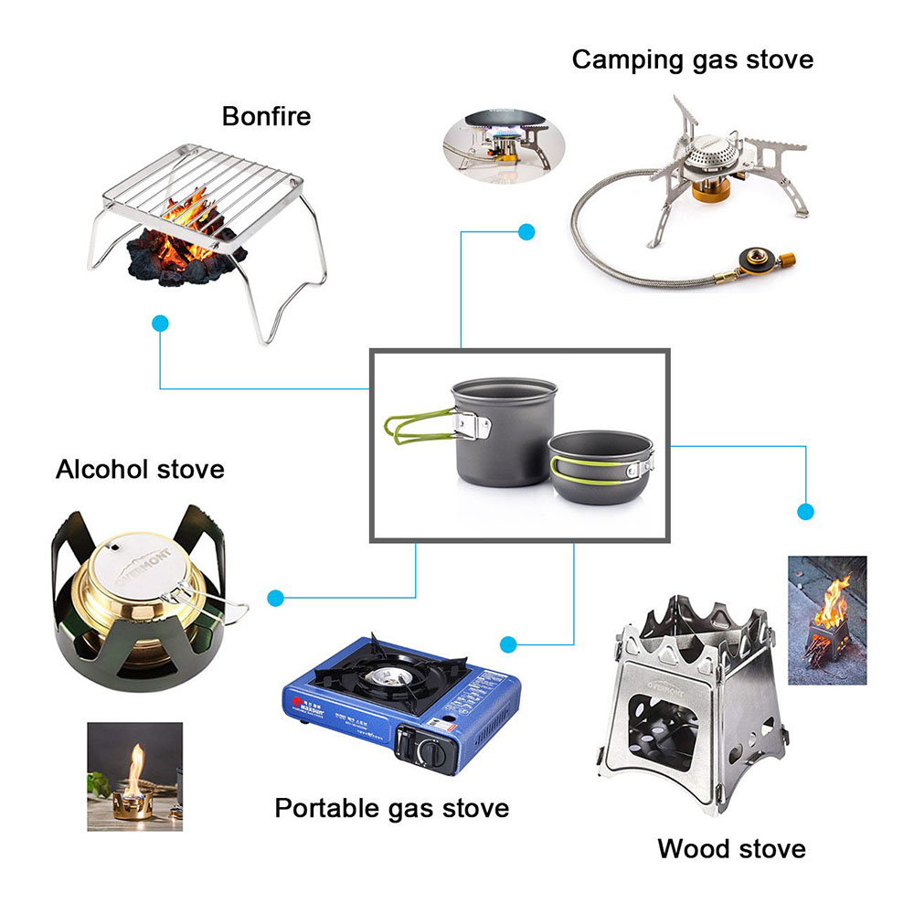 Ultralight Camping Pots Cookwa - огляд і ціна Camping Cooking Gear Set