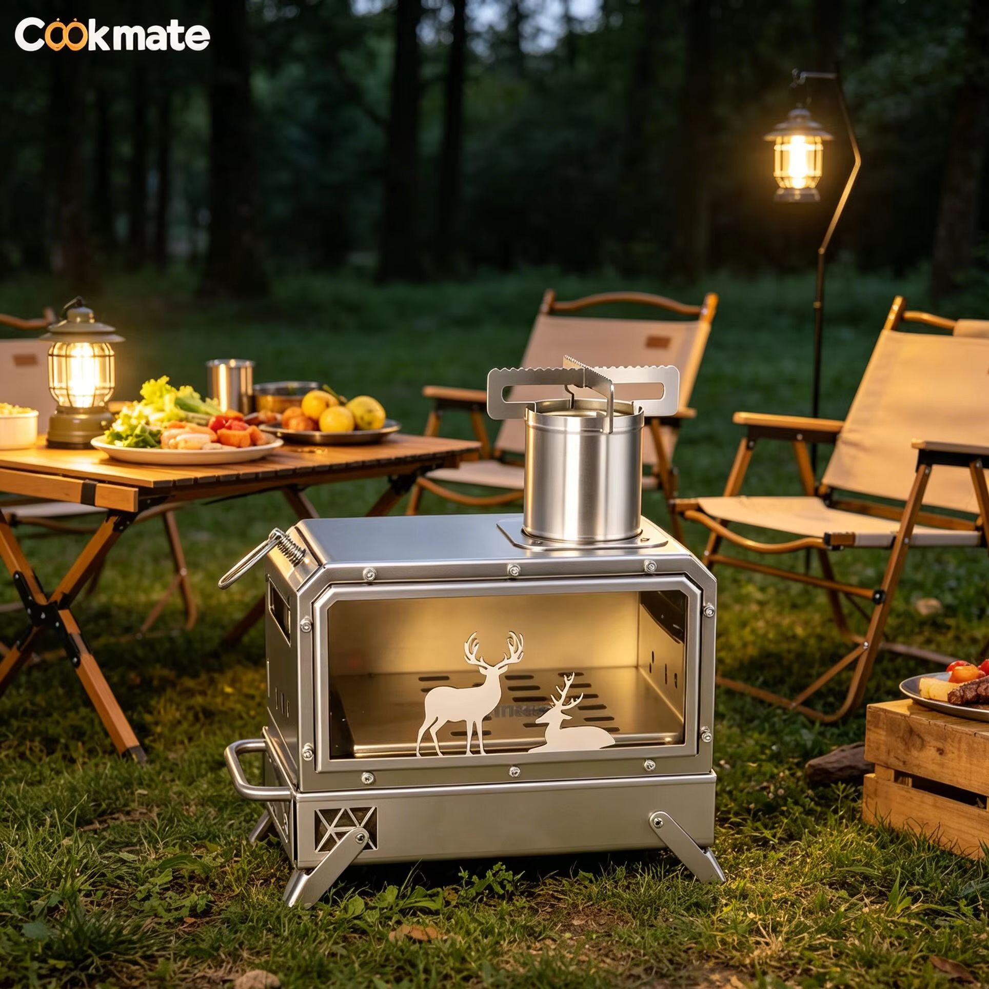 Stainless steel folding firewo - огляд і ціна Camping Cooking