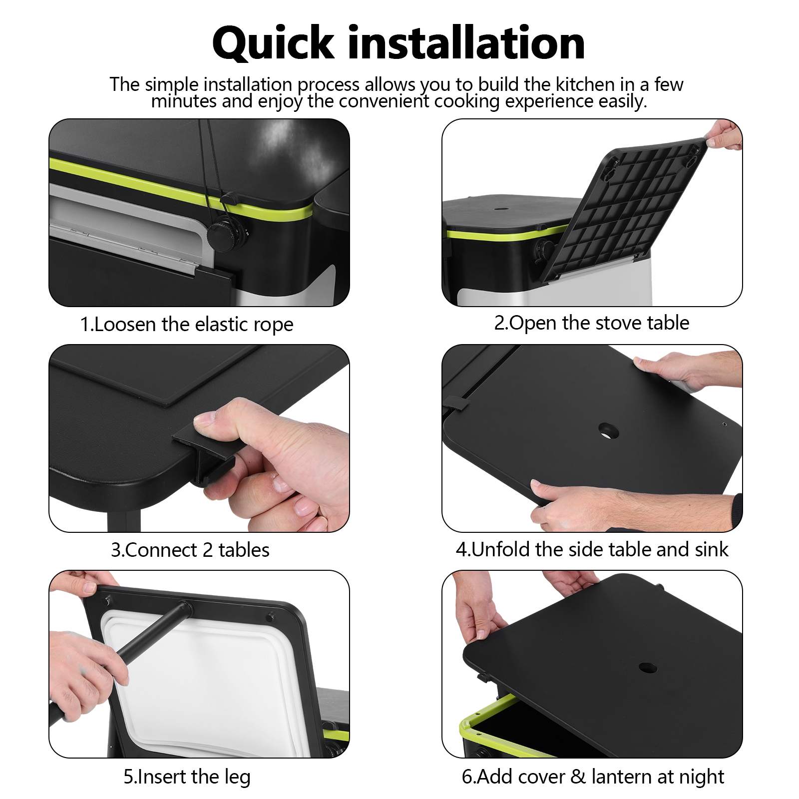 Folding Kitchen Table with Whe - огляд і ціна Camping Cooking Light