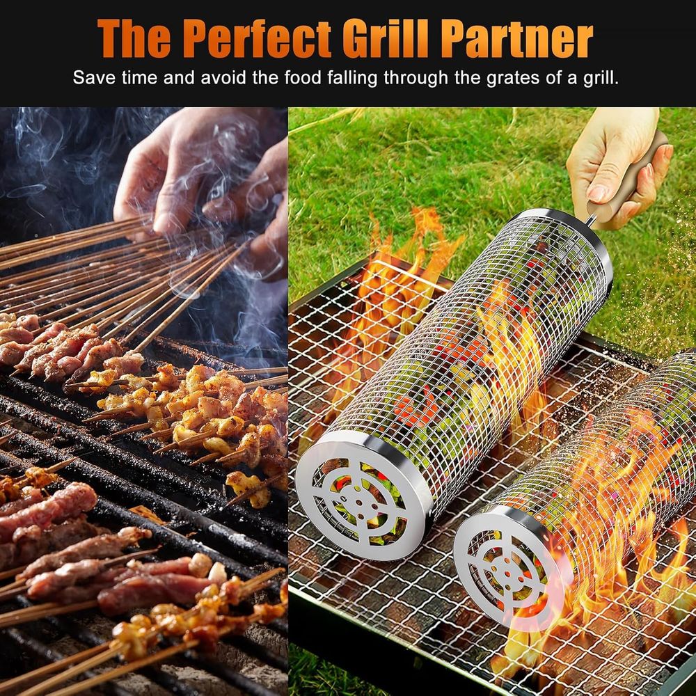 Set of 2 Stainless Steel BBQ G - огляд і ціна Camping Cooking