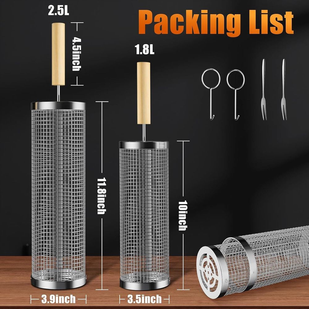 Set of 2 Stainless Steel BBQ G - огляд і ціна Camping Cooking