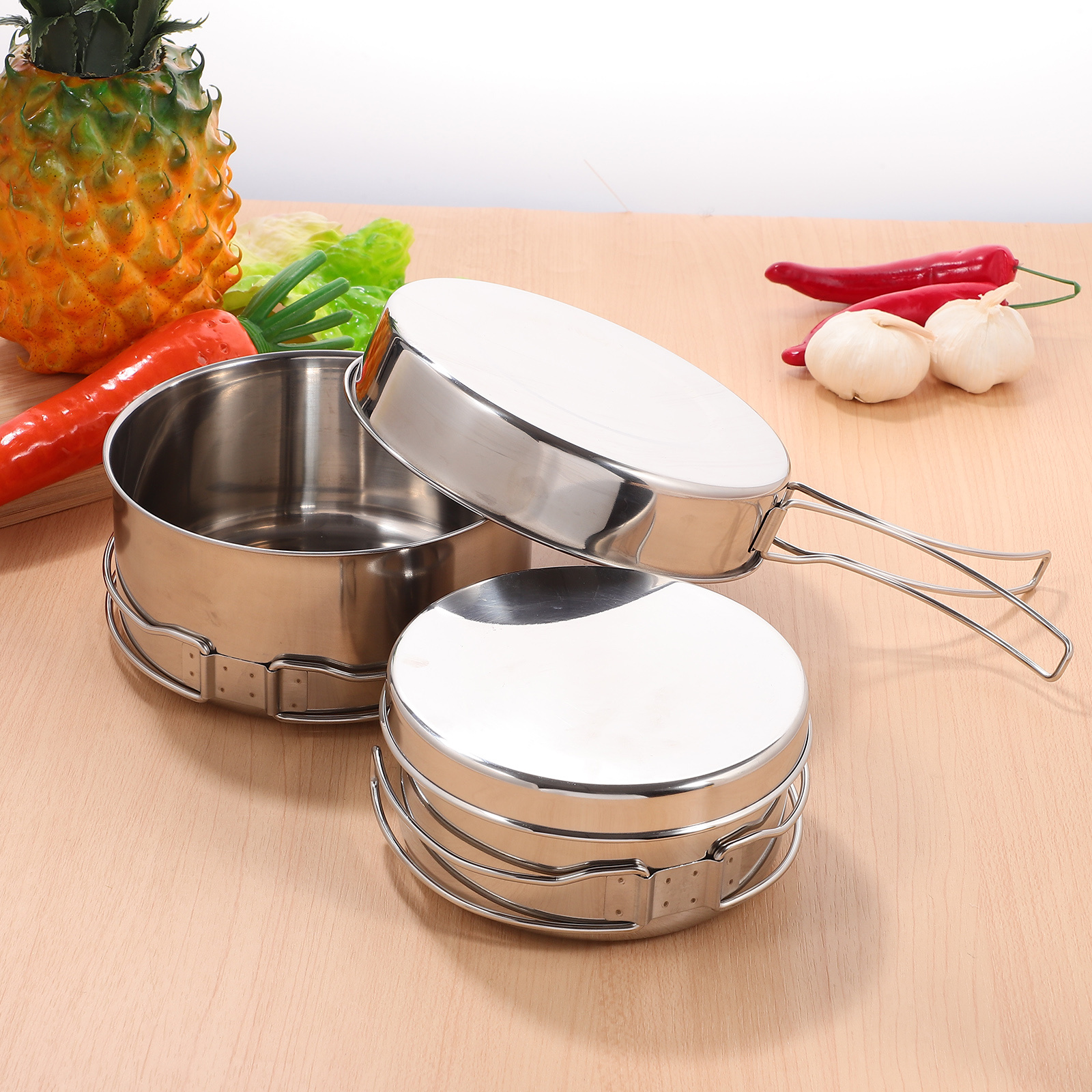 4Pcs Stainless Steel Camping C - огляд і ціна Camping Cooking In Forest