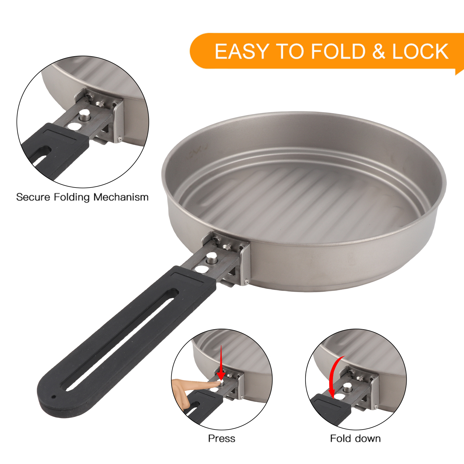 Lixada 1100ml Titanium Fry Pan - огляд і ціна Camping Cooking Frying Pan