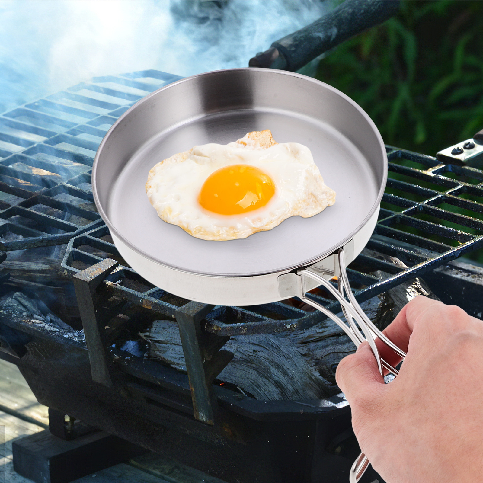 Portable Frying Pan Stainless  - огляд і ціна Camping Cooking Frying Pan