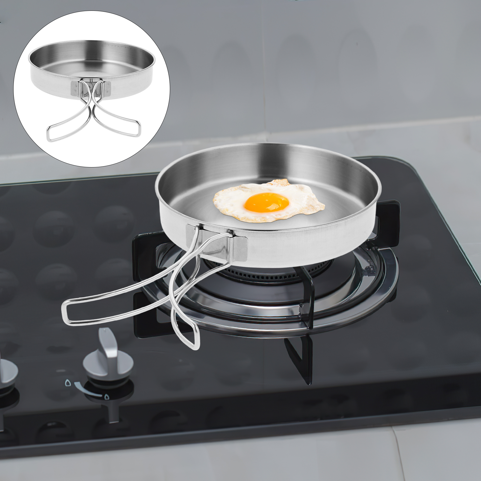 Portable Frying Pan Stainless  - огляд і ціна Camping Cooking Frying Pan