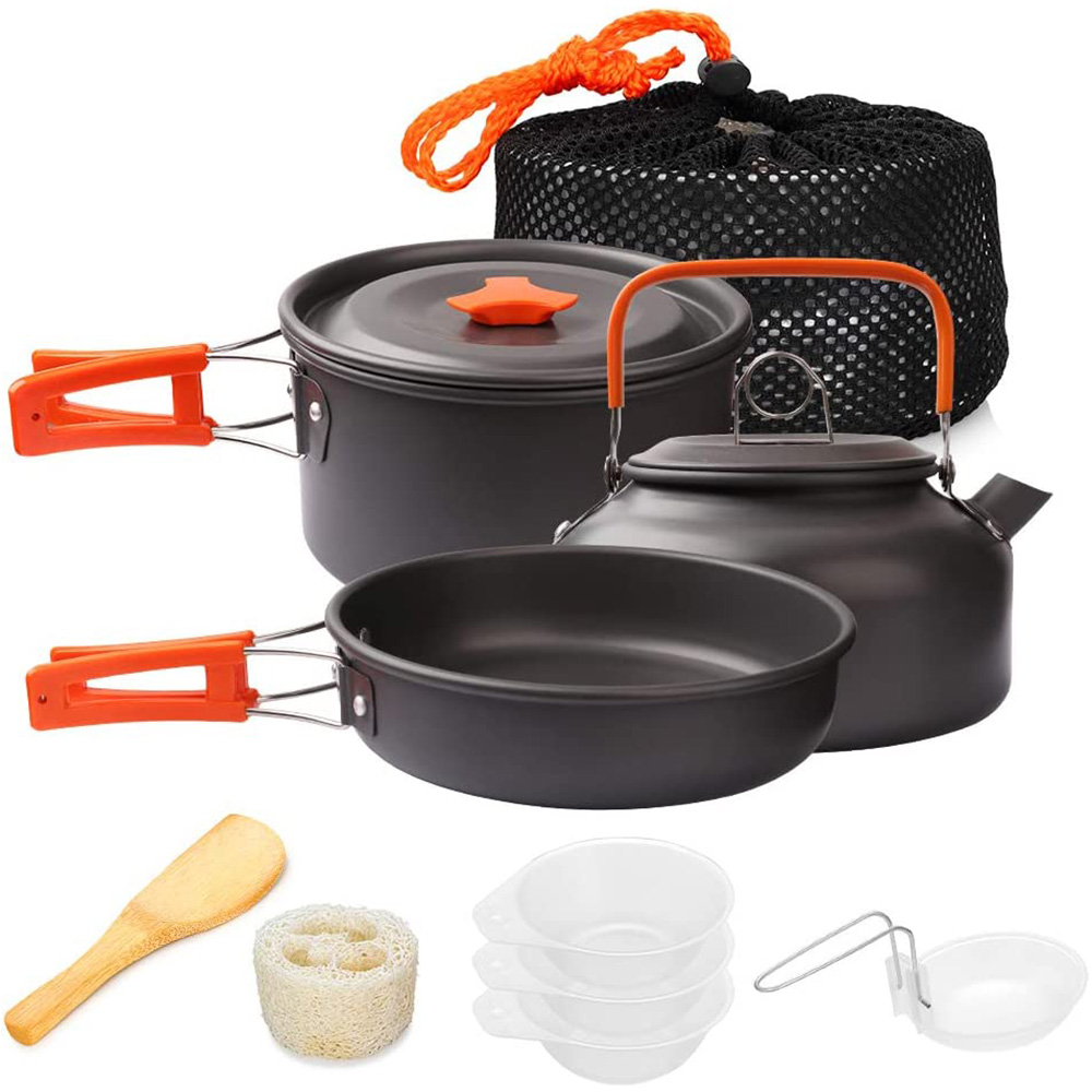 1pcs/1set Camping Cookware Kit - огляд і ціна Camping Cooking Gear Set
