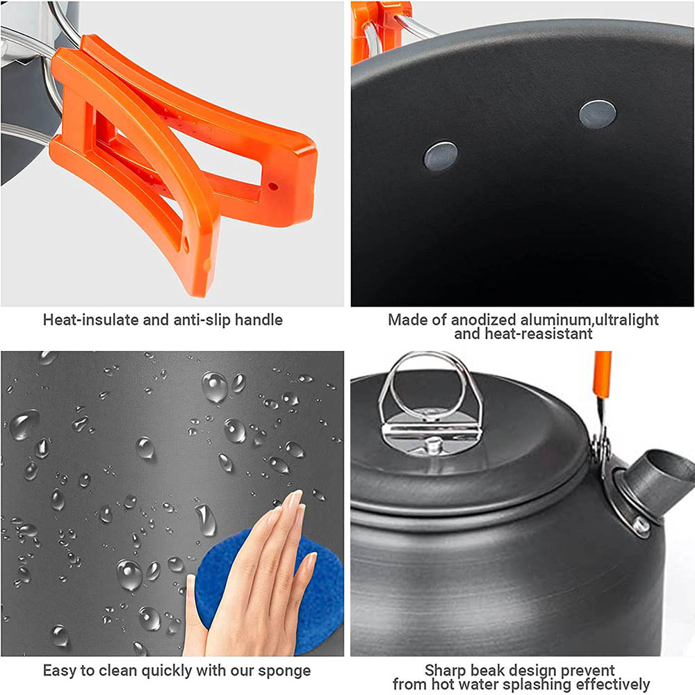1pcs/1set Camping Cookware Kit - огляд і ціна Camping Cooking Gear Set