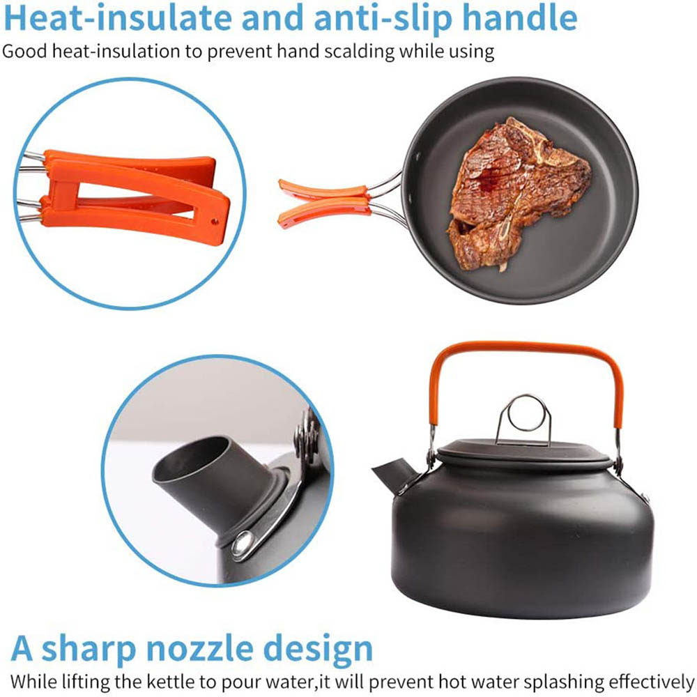1pcs/1set Camping Cookware Kit - огляд і ціна Camping Cooking Gear Set