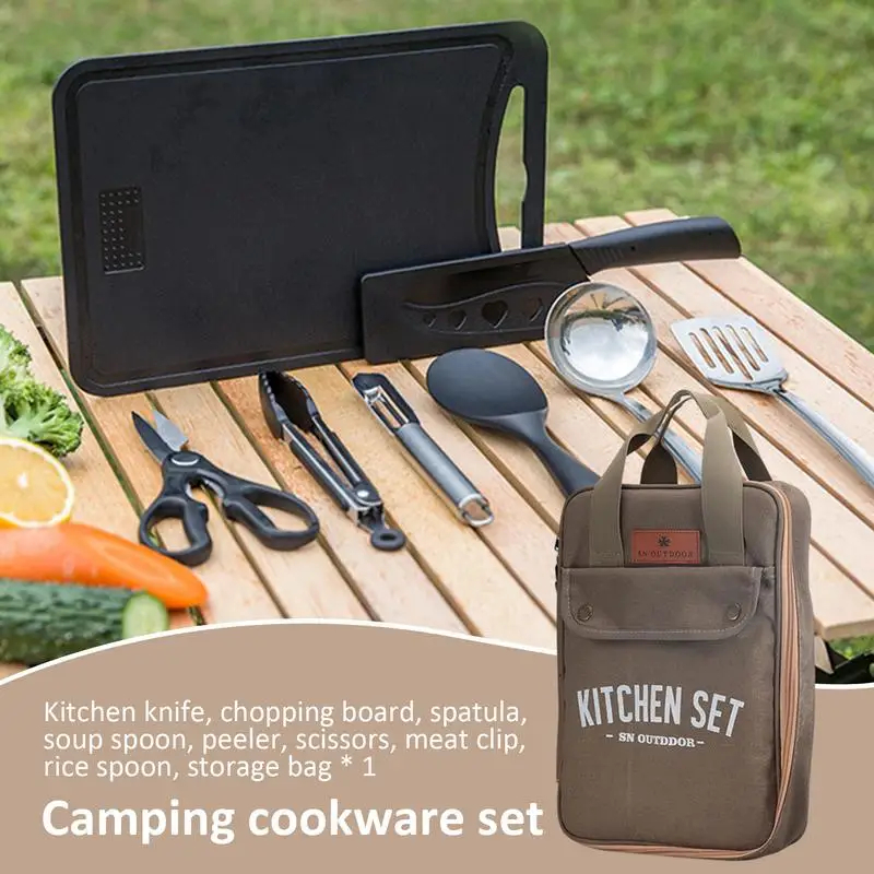 8pcs Camping Kitchen Cookware  - огляд і ціна Camping Cooking Pack