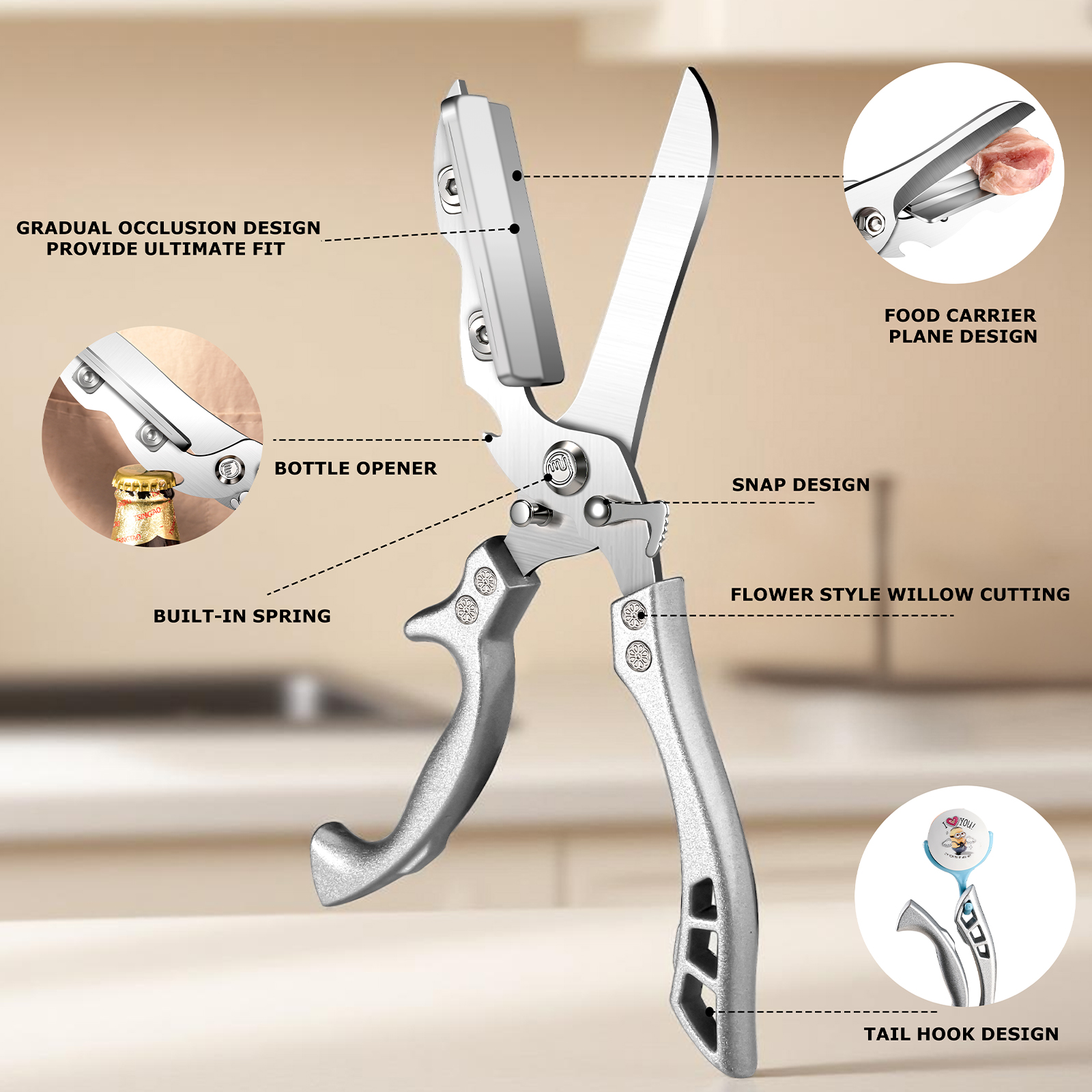 Multifunctional Kitchen Scisso - огляд і ціна Camping Cooking Knife Set