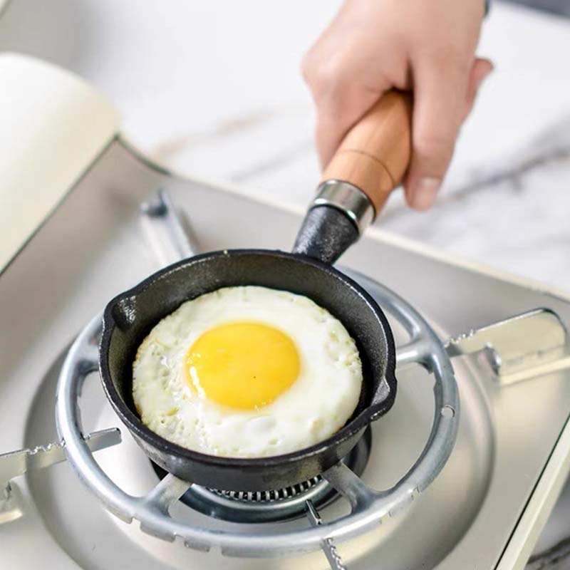 Egg Pan Cast Iron Skillet Fryi - огляд і ціна Camping Cooking Frying Pan