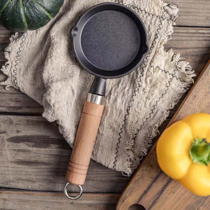 Egg Pan Cast Iron Skillet Fryi - огляд і ціна Camping Cooking Frying Pan