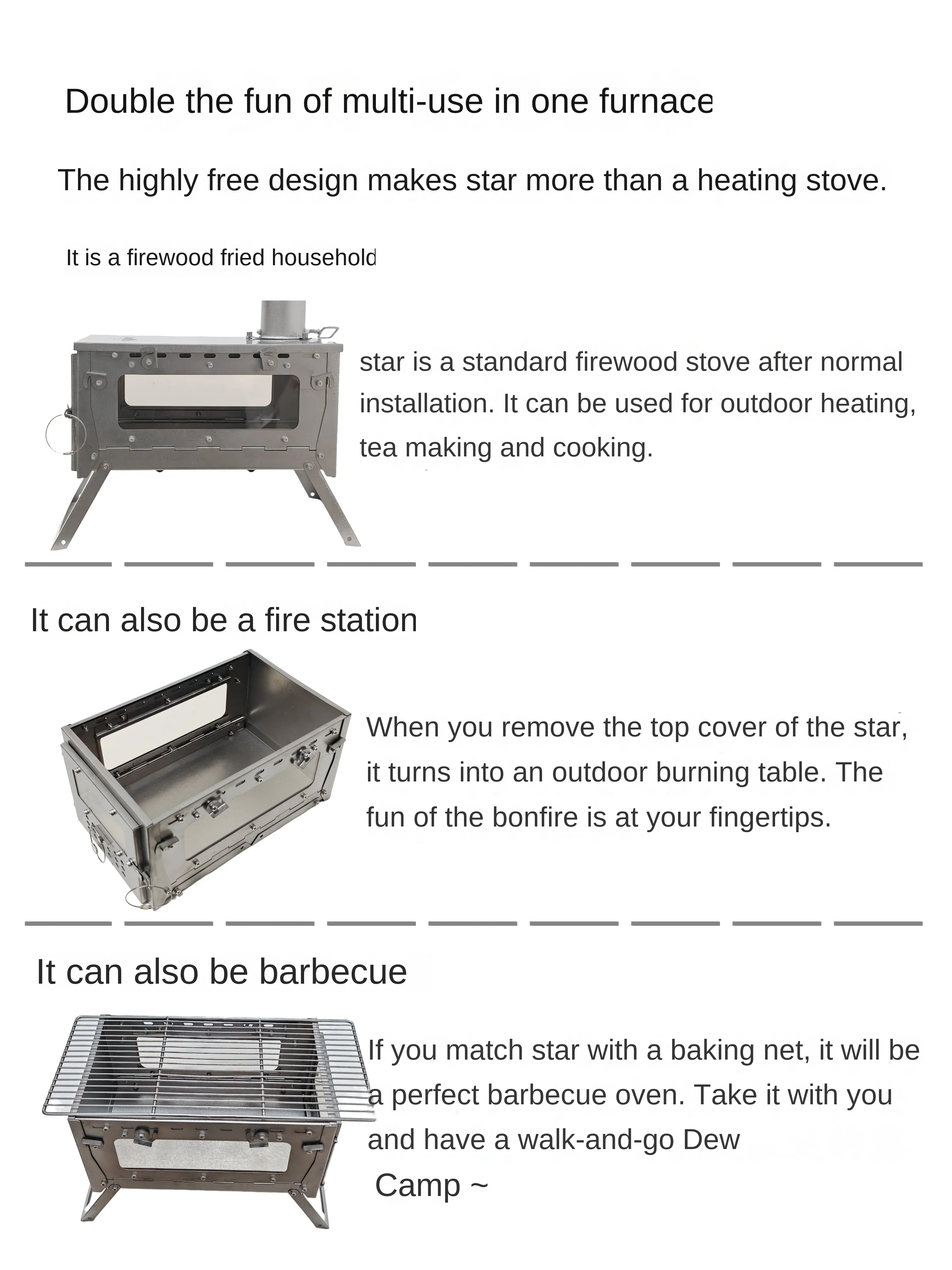 WT Star Ti Titanium Alloy Fold - огляд і ціна Camping Cooking Top