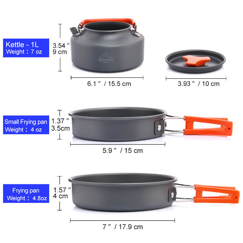 Widesea Camping Outdoor Cookwa - огляд і ціна Camping Cooking Gear Set
