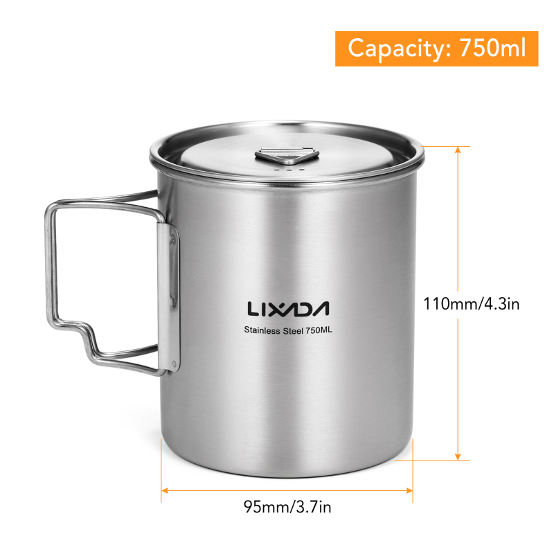 Lixada 750ml Cup Outdoor Stain - огляд і ціна Camping Cooking Gear Set