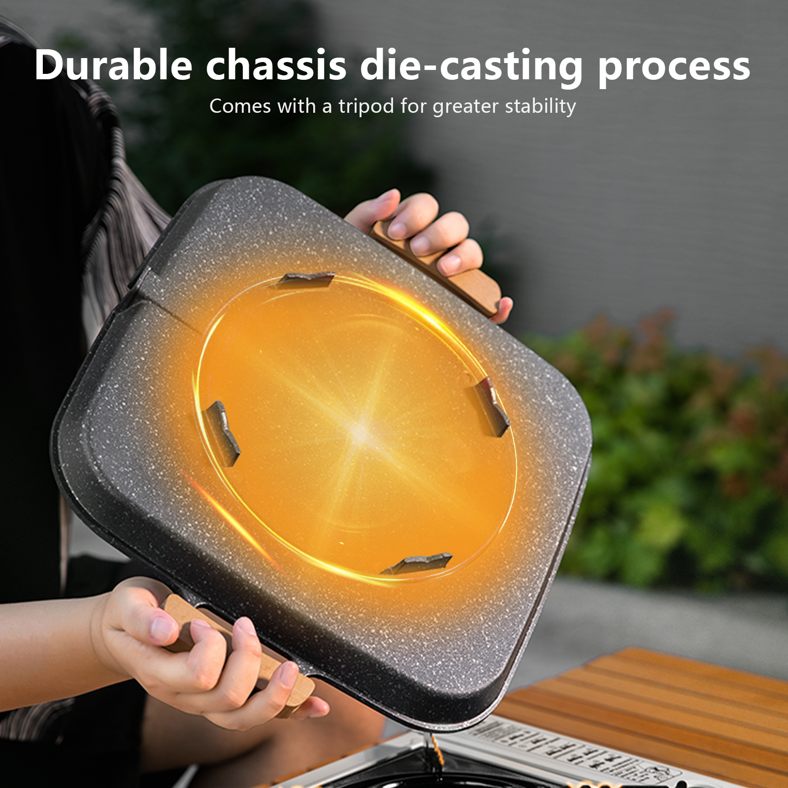 BISINNA Square BBQ Grill Pan N - огляд і ціна Camping Cooking Frying Pan