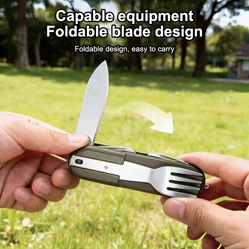 New Stainless Steel 7 In 1 Cam - огляд і ціна Camping Cooking Knife Set