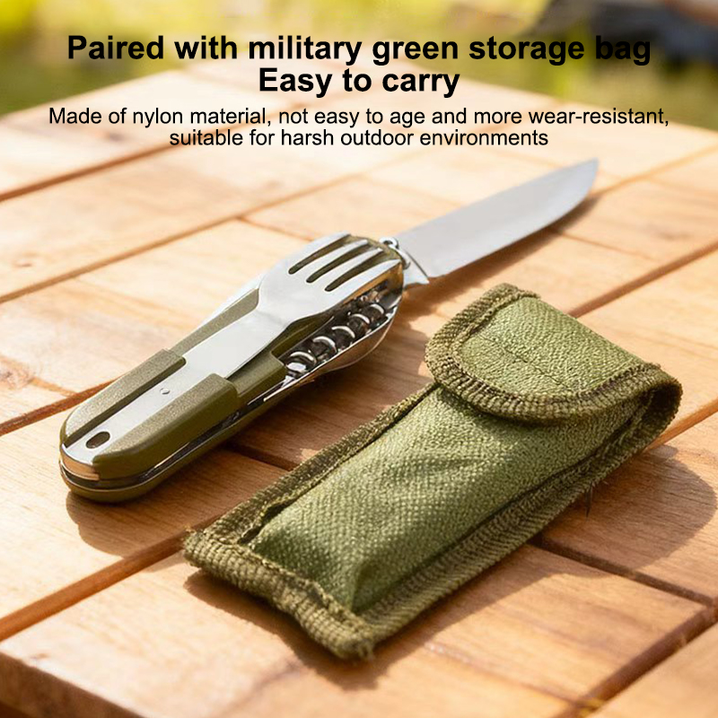 New Stainless Steel 7 In 1 Cam - огляд і ціна Camping Cooking Knife Set