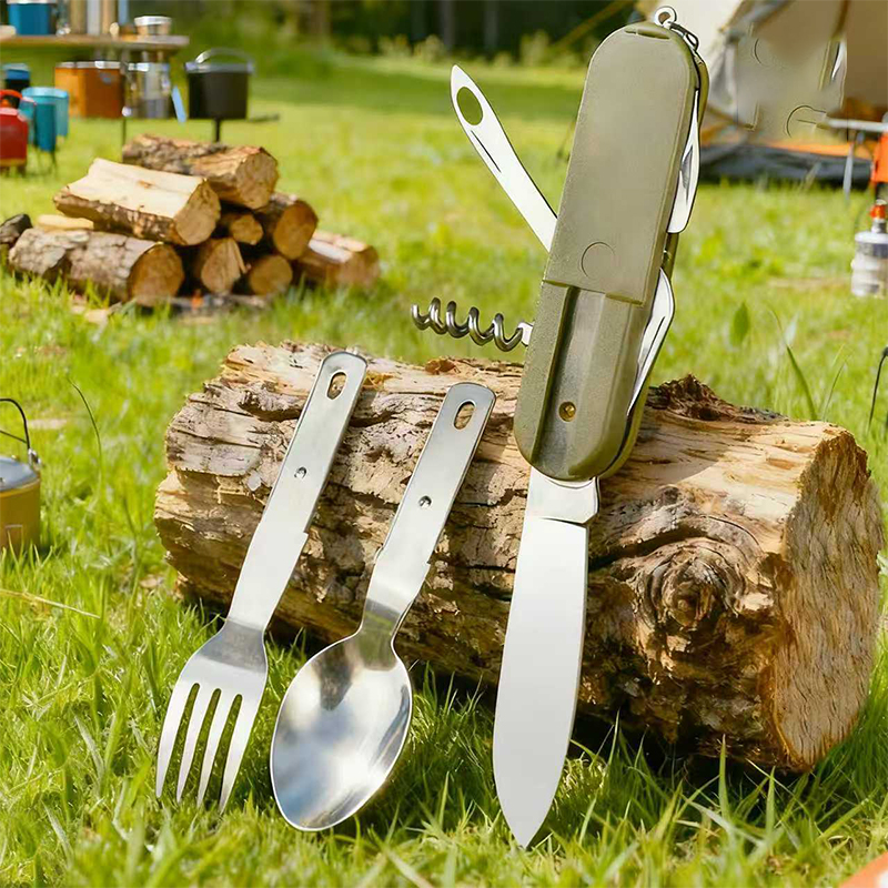 New Stainless Steel 7 In 1 Cam - огляд і ціна Camping Cooking Knife Set