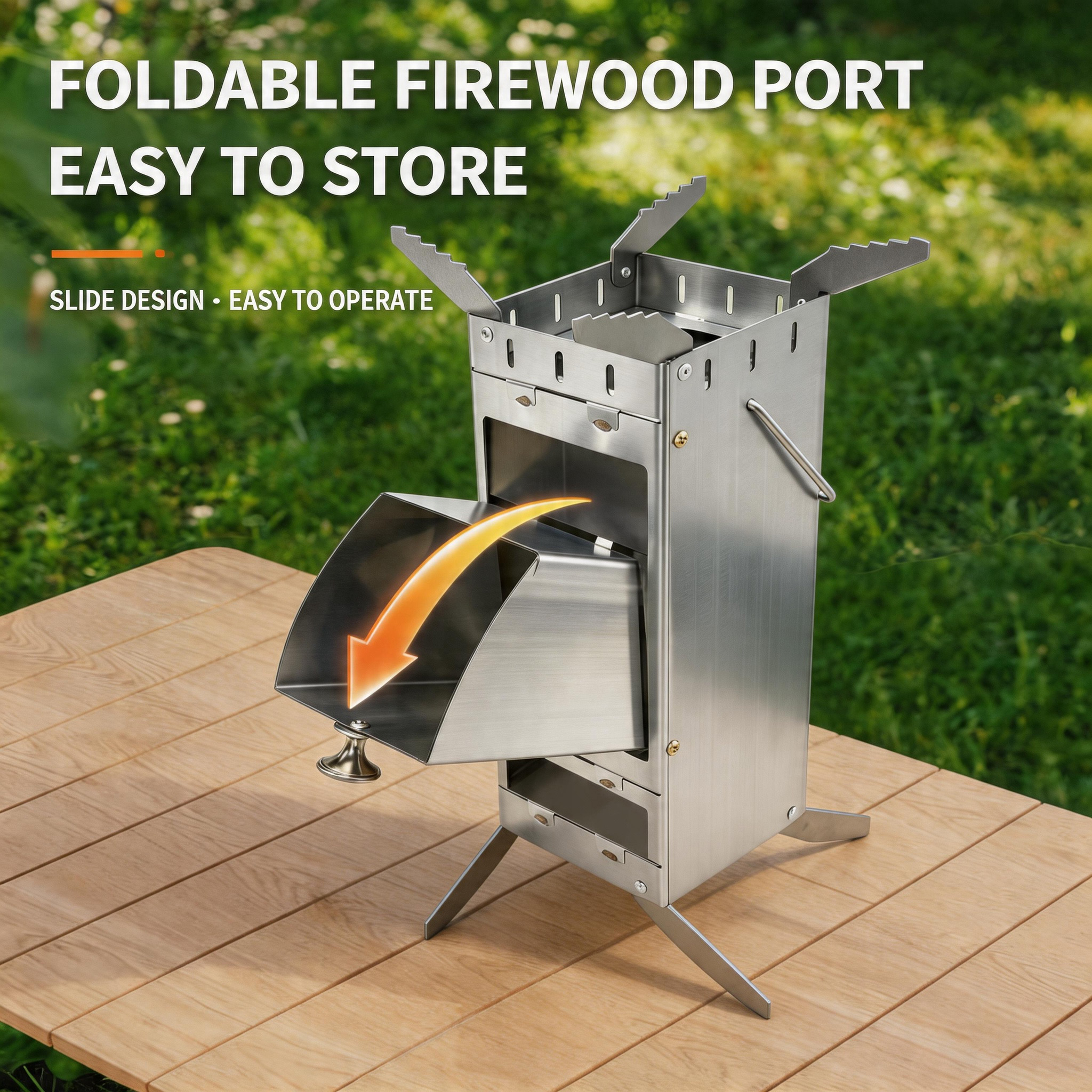 Portable Foldable Rocket Stove - огляд і ціна Camping Cooking Ware