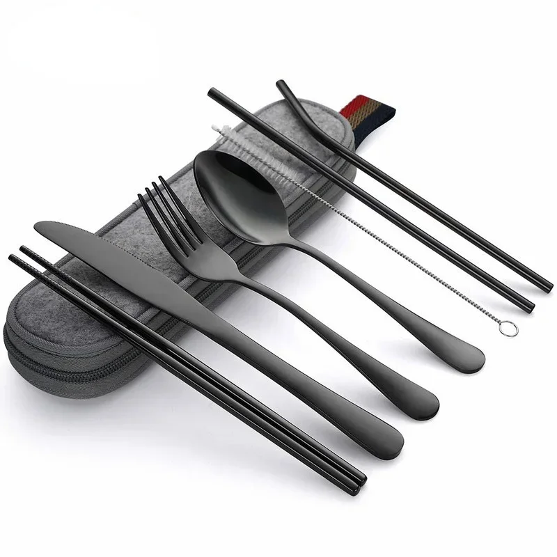 8Pcs/set Tableware Reusable Tr - огляд і ціна Camping Cooking Knife Set