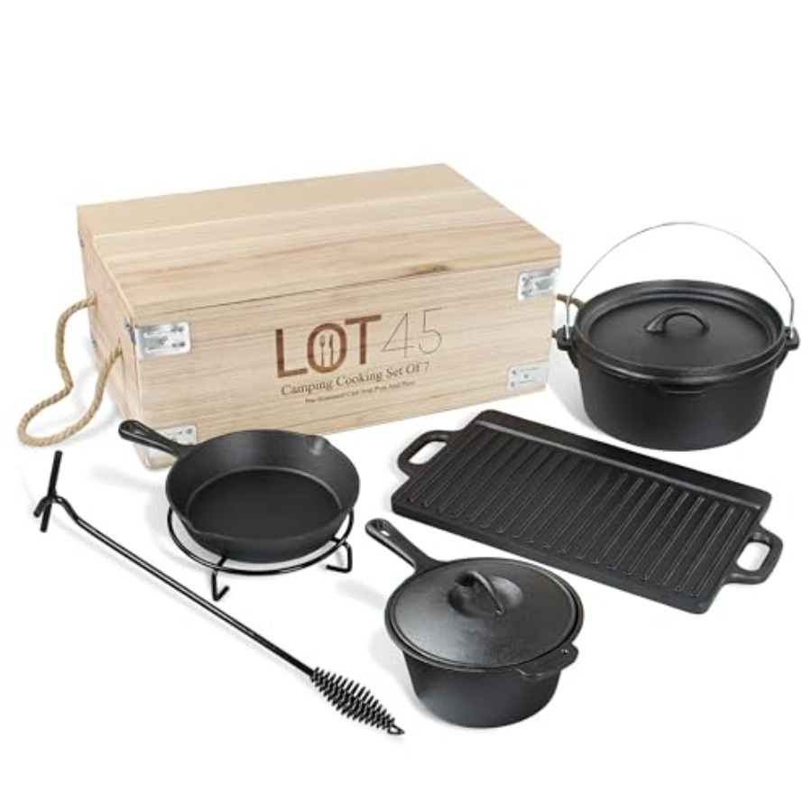 Pre-Seasoned Dutch Oven Campin - огляд і ціна Camping Cooking Frying Pan