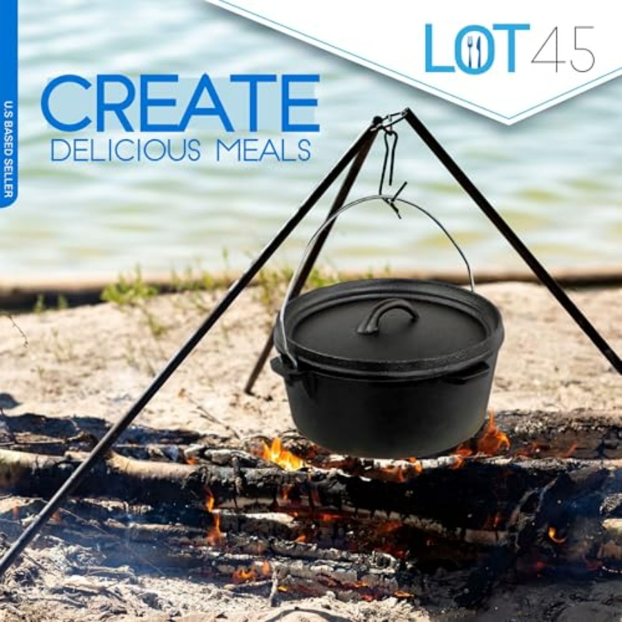 Pre-Seasoned Dutch Oven Campin - огляд і ціна Camping Cooking Frying Pan