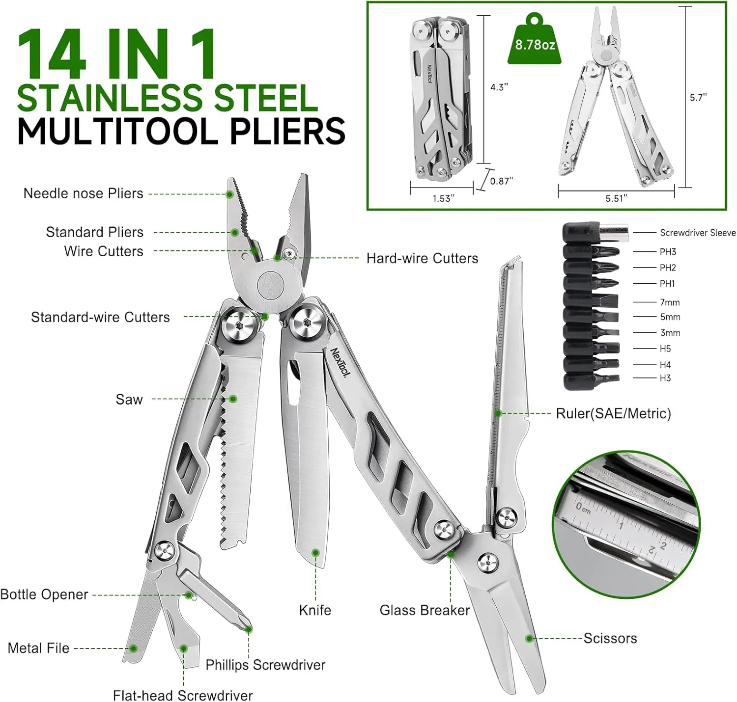 NexTool Flagship Max 14 In 1 E - огляд і ціна Camping Cooking Knife Set