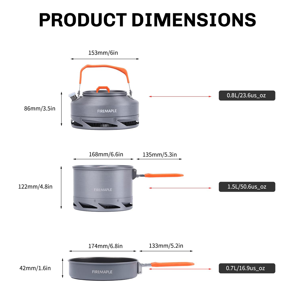Fire Maple Camping Cookware Ut - огляд і ціна Camping Cooking Gear Set
