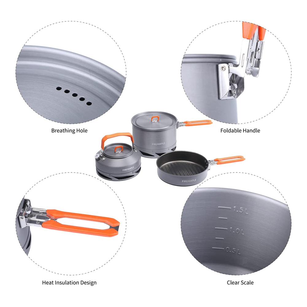 Fire Maple Camping Cookware Ut - огляд і ціна Camping Cooking Gear Set