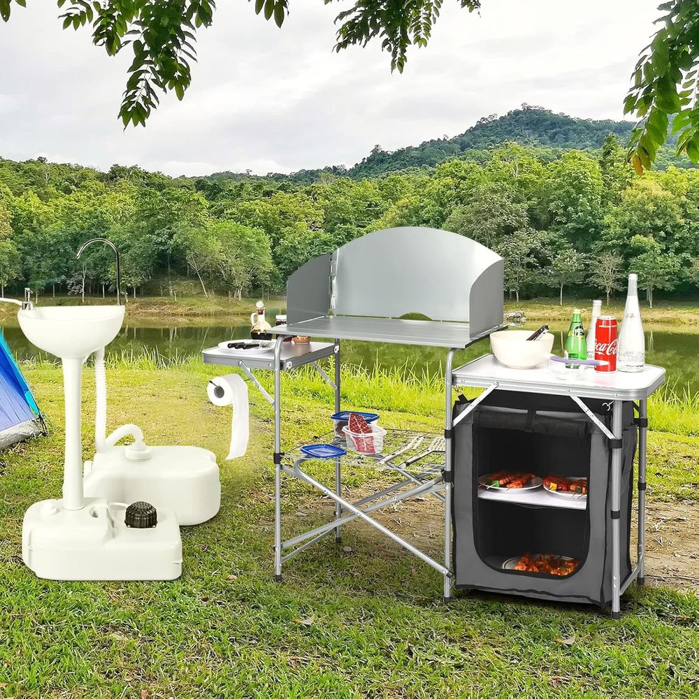 Camping Kitchen Table, Portabl - огляд і ціна Camping Cooking
