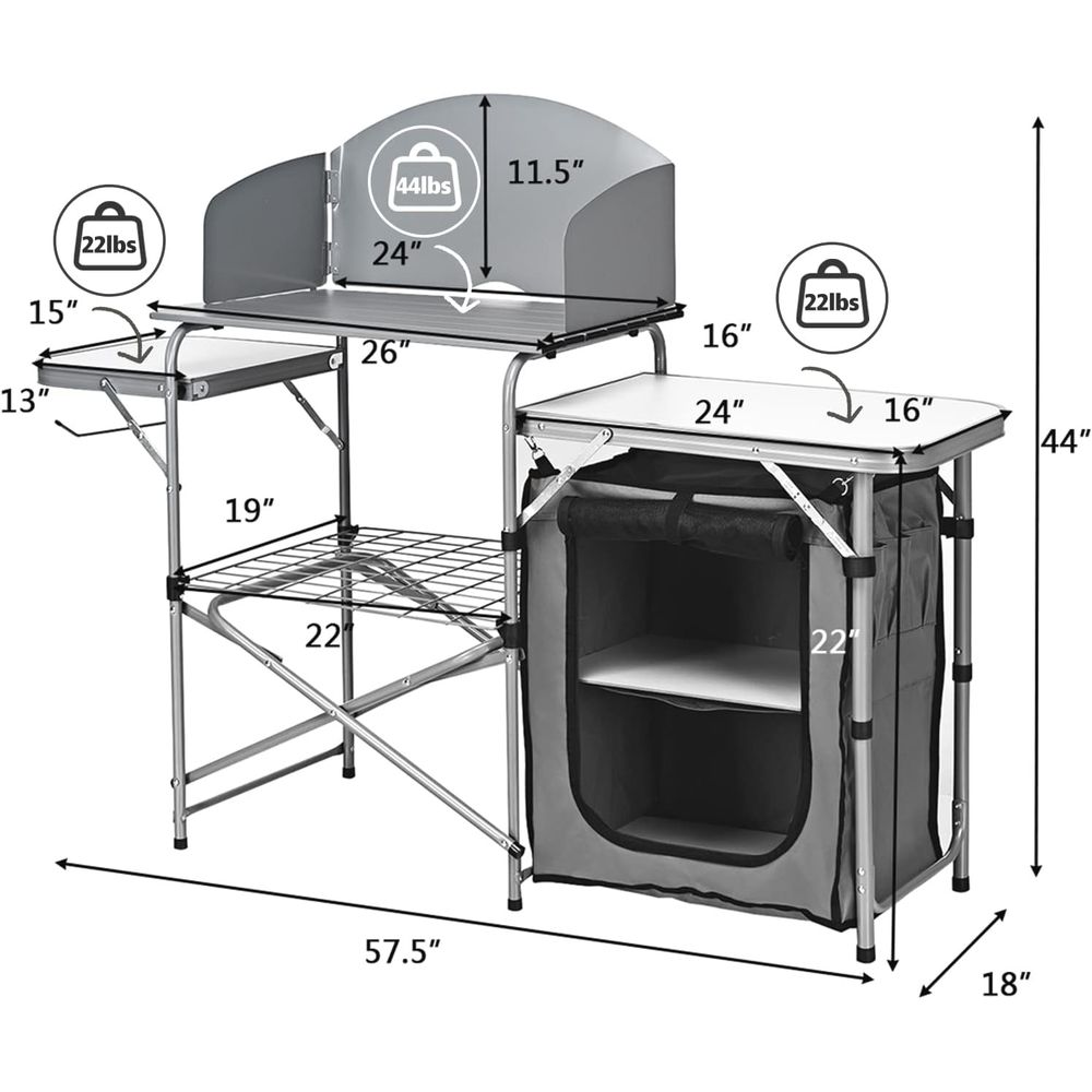 Camping Kitchen Table, Portabl - огляд і ціна Camping Cooking